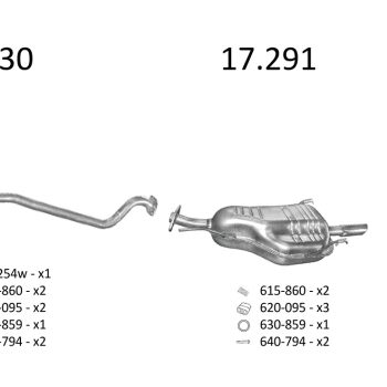 ГЛУШИТЕЛЬ OPEL ASTRA (G), 98 - 09