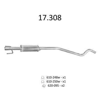 глушитель на OPEL ASTRA (G), 98 - 09