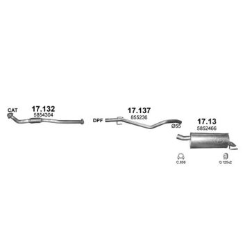 глушитель на OPEL ASTRA (H)