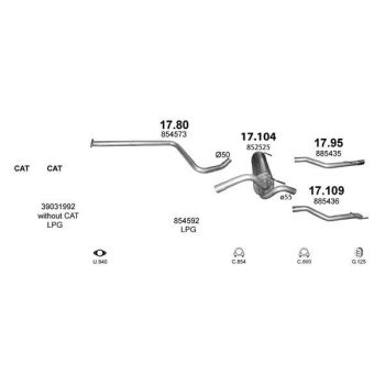 глушитель на OPEL ASTRA (J), 09 - 19