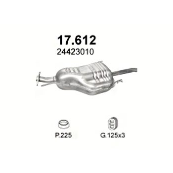 глушитель на Opel Astra G 1.8, 2.0-1.8i 16V, 2.0i 16V, 98-04
