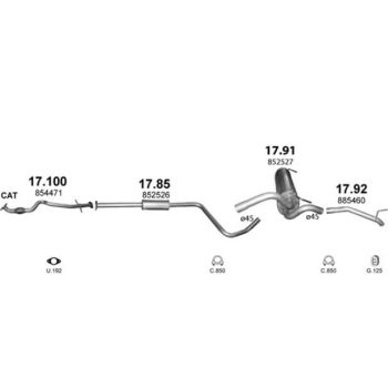 ГЛУШИТЕЛЬ OPEL ASTRA J