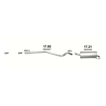 глушитель на OPEL ASTRA (H), 04 - 09