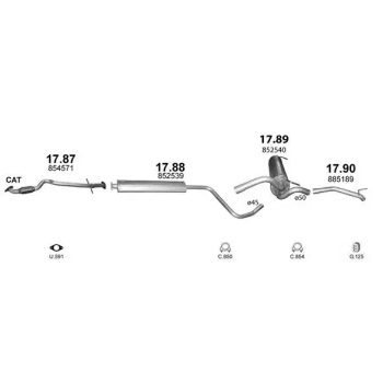 глушитель на OPEL ASTRA (J), 09 - 19