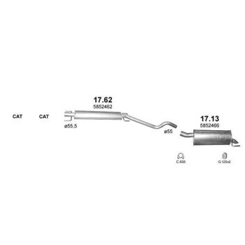 глушитель на OPEL ASTRA (H), 04 - 09