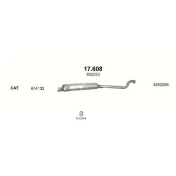 глушитель на OPEL ASTRA (G), 98 - 09