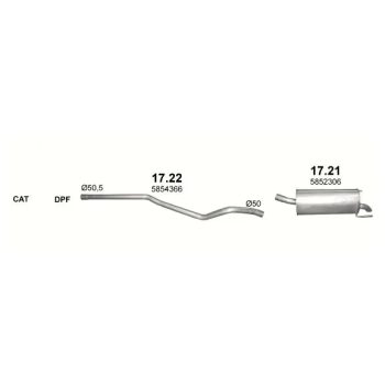 глушитель на OPEL ASTRA (H), 04 - 09