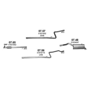 глушитель на OPEL COMBO (D), 12 - 20