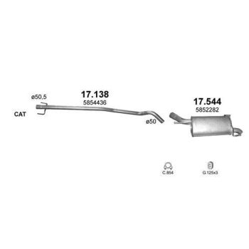 глушитель на OPEL CORSA (C), 03 - 06