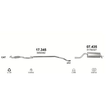 ГЛУШИТЕЛЬ OPEL CORSA (D)