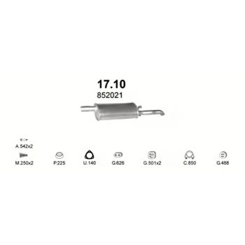 глушитель на Opel Corsa A 1.4-91-93
