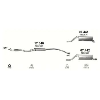 глушитель на OPEL CORSA (D), 06 - 11