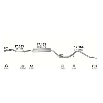 глушитель на OPEL INSIGNIA (I), 13 - 17