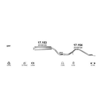 глушитель на OPEL INSIGNIA (I), 13 - 17