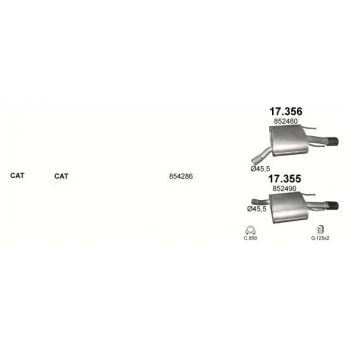 глушитель на OPEL INSIGNIA (I), 08 - 13