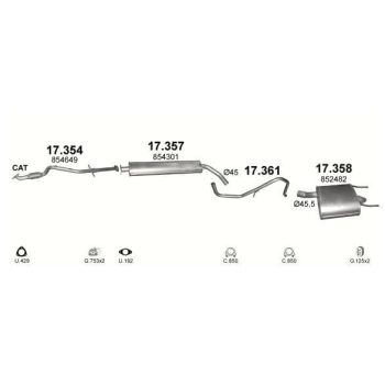 глушитель на OPEL INSIGNIA (I), 09 - 17