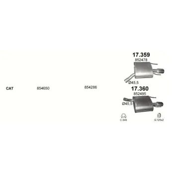глушитель на OPEL INSIGNIA (I), 08 - 13