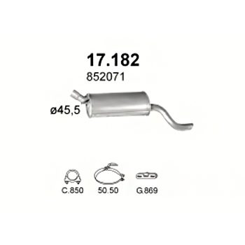 глушитель на Opel Kadett E Combo 1.3, 1.4, 1.6, 1.6 D, 1.7D-1.3 Man Combo, 1.3 Aut Combo, 1.4 Man Combo, 1.6 Man Combo, 1.6D Man Combo, 1.7D Man Combo, 1.7D Aut Combo, 84-94