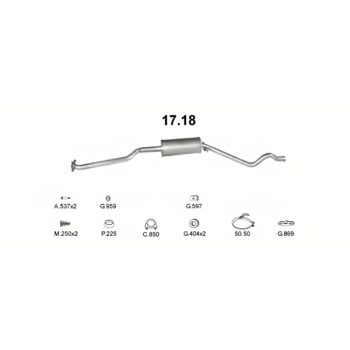глушитель на Opel Kadett Е 1.3, 1.4, 1.6, 1.8, 2.0-N, GT, Man, S, 1.6i Man, 1.8i Man, 2.0i Man, 85-91