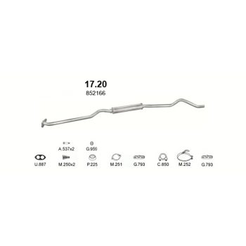 глушитель на Opel Kadett 1.3-1.3 N, SR-82-90