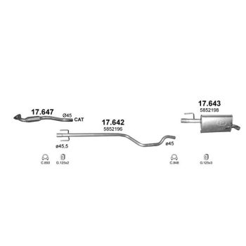 ГЛУШИТЕЛЬ OPEL MERIVA (I)