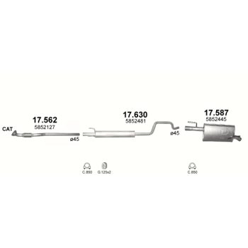 ГЛУШИТЕЛЬ OPEL MERIVA A