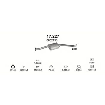 глушитель на Opel Omega А 2.3 D-86-94