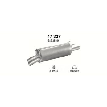глушитель на Opel Omega B 2.5-2.5i V6, 94-00