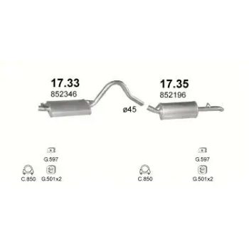 глушитель на OPEL REKORD (E), 84 - 86