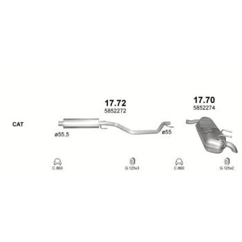 глушитель на OPEL SIGNUM (I)