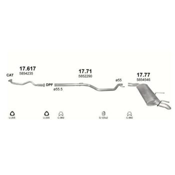 глушитель на OPEL VECTRA (C), 02 - 08