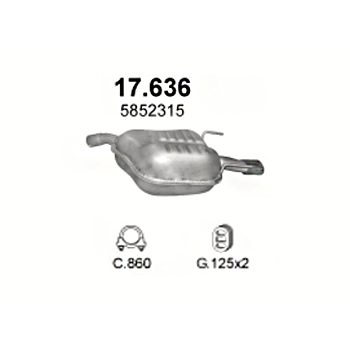 глушитель на OPEL VECTRA (C), 02 - 08