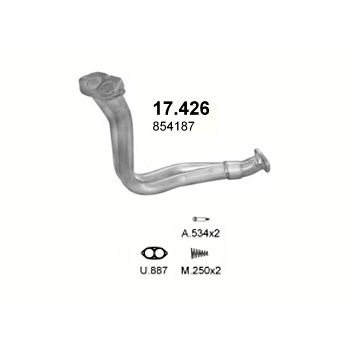 глушитель на Opel Vectra A 1.7 D-88-92