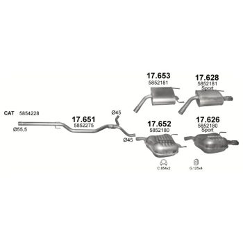 ГЛУШИТЕЛЬ OPEL VECTRA C 2.0