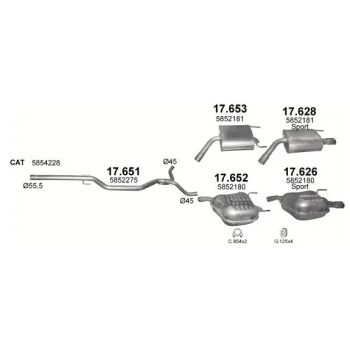 глушитель на OPEL VECTRA (C), 02 - 08