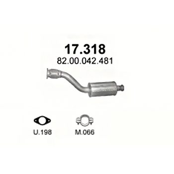 глушитель на Opel Vivaro 1.9 D-1.9 DTi Turbo Diesel, 01-06