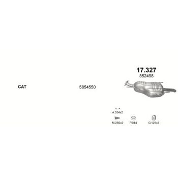 глушитель на OPEL ZAFIRA (A)