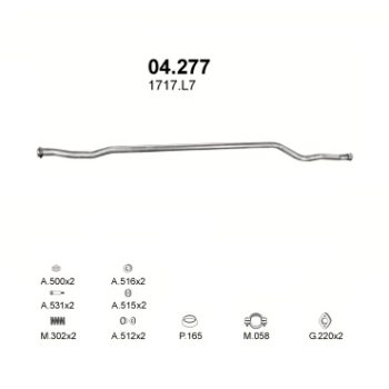 глушитель на Peugeot 106 1.1, 1.4-1.1i, 1.4i 00-04