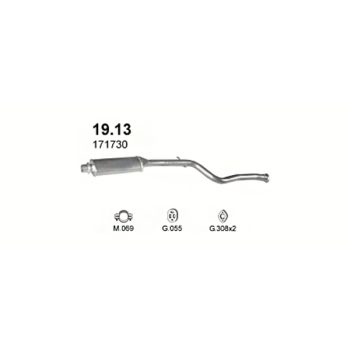 глушитель на  Peugeot 106 1.3, 1.4, 1.4D, 1.5D-1.3i, 91-99
