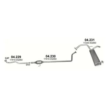 глушитель на PEUGEOT 108, 14 - 21