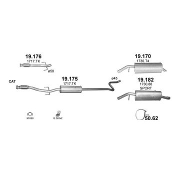 ГЛУШИТЕЛЬ PEUGEOT 2008 (I)