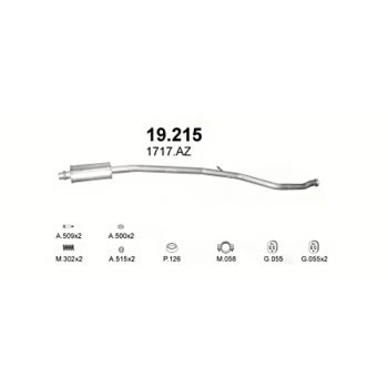 глушитель на Peugeot 206 CC 1.6-1.6i 16V, 00-05