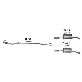 глушитель на PEUGEOT 206+, 09 -
