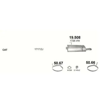 глушитель на PEUGEOT 206 CC, 00-07