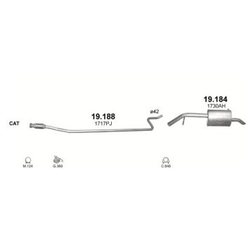 глушитель на PEUGEOT 207 1.4D 