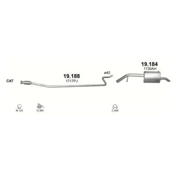 глушитель на PEUGEOT 208 (I), 12 - 19