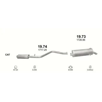 глушитель на PEUGEOT 306 (I), 93 - 97