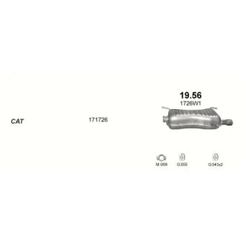 глушитель на PEUGEOT 306 (I), 93 - 97