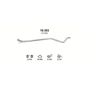 глушитель на Peugeot 307 1.4 D-1.4 HDi Turbo Diesel, 02-04