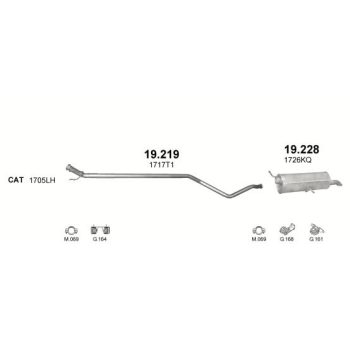 глушитель на PEUGEOT 307 (I)